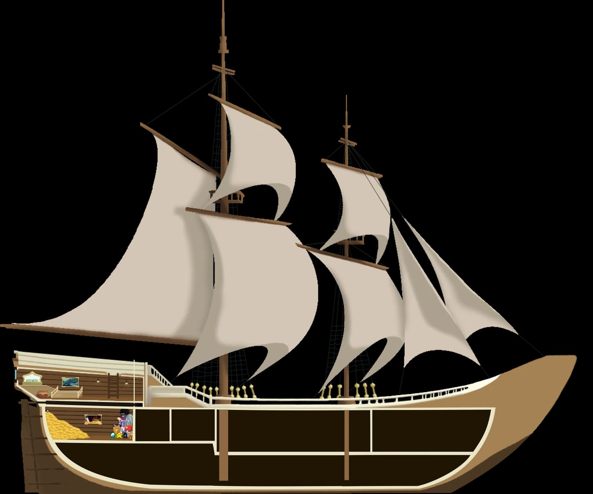 Interior of the boat