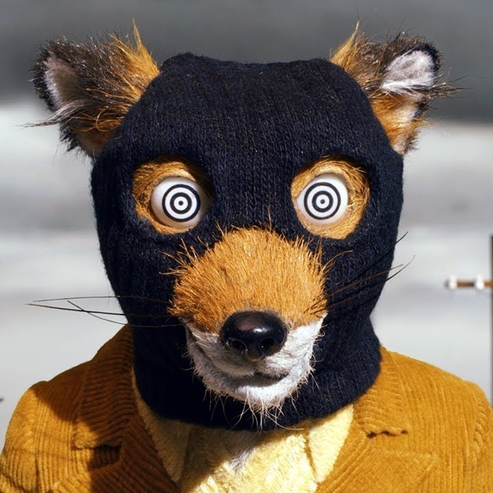 Mr. Fox from Fantastic Mr. Fox with spiral eyes